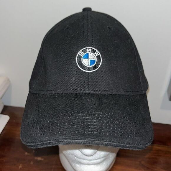 Black BMW lifestyle Racing driving baseball golf hat cap adjustable Velcro